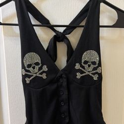 Skull And Bones Halter Top