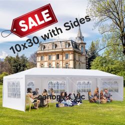 10x30,10x20,10x10 Canopy Tent with Walls, Tents for Outdoor Events Outside Party Tent for Backyard White Tent Wedding Tent for Patio, different Price