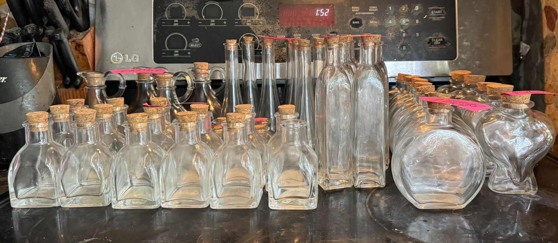 Assorted Glass Favor Jars