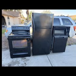 Dishwasher Range Microwave Refrigerator Kitchen Set 30 Day Warranty 