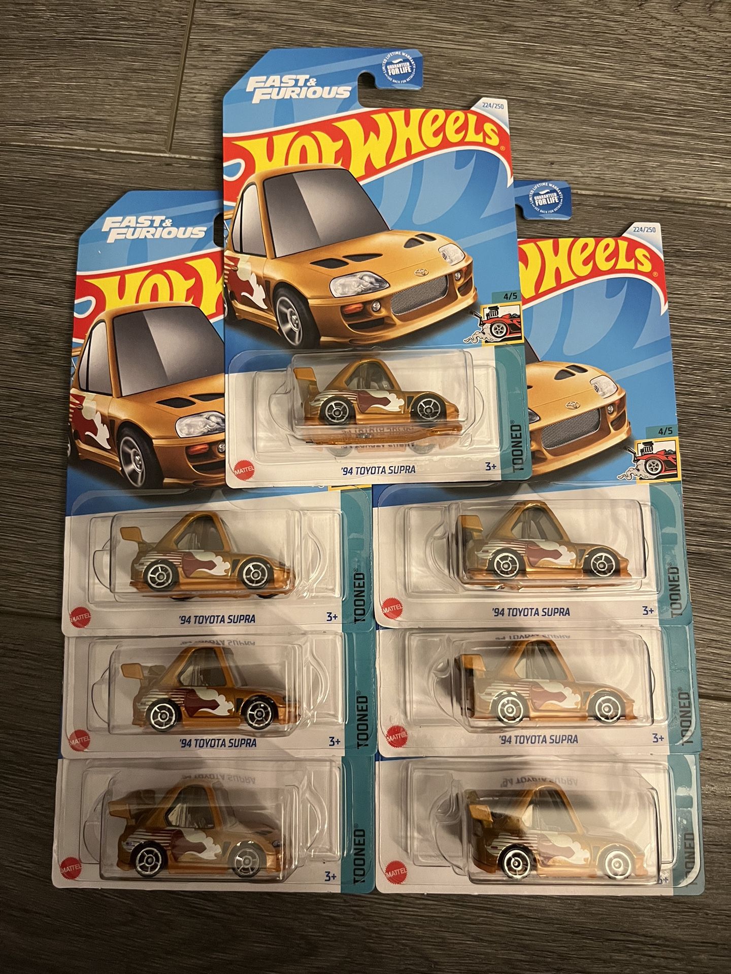 HOT WHEELS ‘94 TOYOTA SUPRA TOONS LOT OF 7