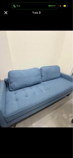 Blue Sofa 66.5*29inches $70 OBO