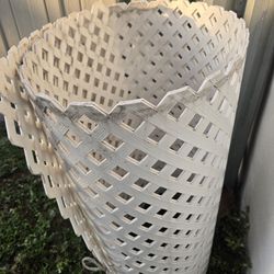 White Classic Diamond Vinyl Lattice Panels (2)