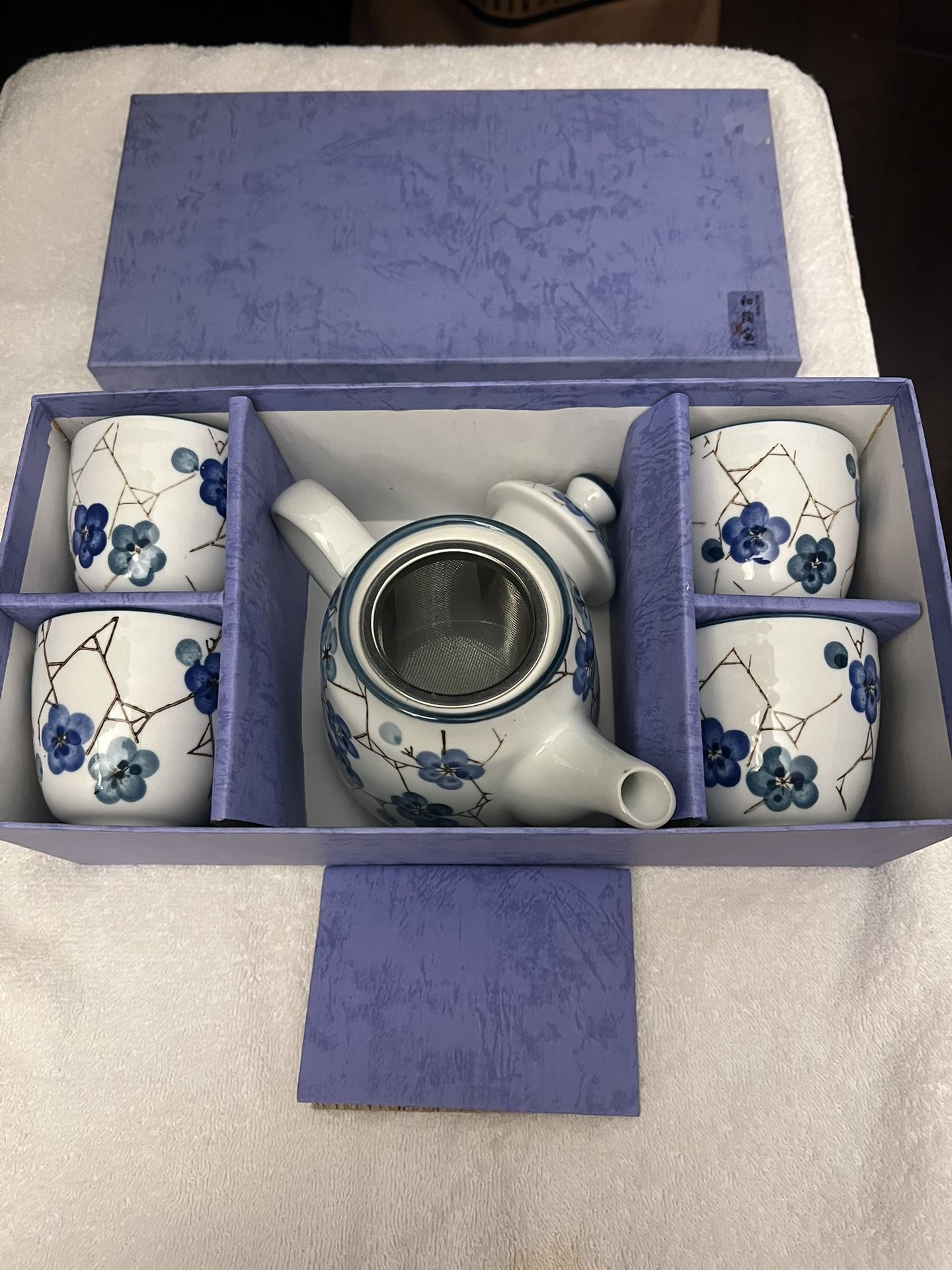 Handcrafted pottery tea set