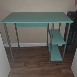 Aqua Desk with Grey Legs