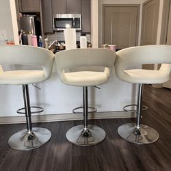 White bar stools