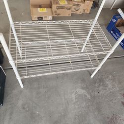 White Metal Shelves