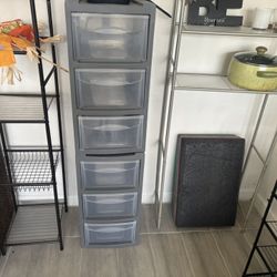 2 Stackable -Plastic Storage Containers 