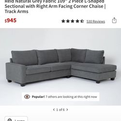 Couch “L Shaped Sectional”