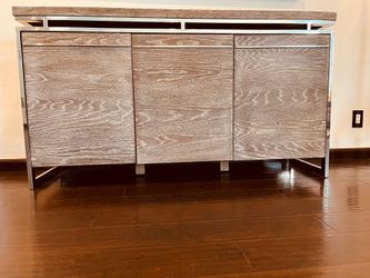 Solid wood sideboard cabinet