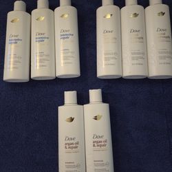 Dove Intensive Repair 12 oz
Dove Bond Strength 12 oz
 Dove Argan oil and repair 12 oz