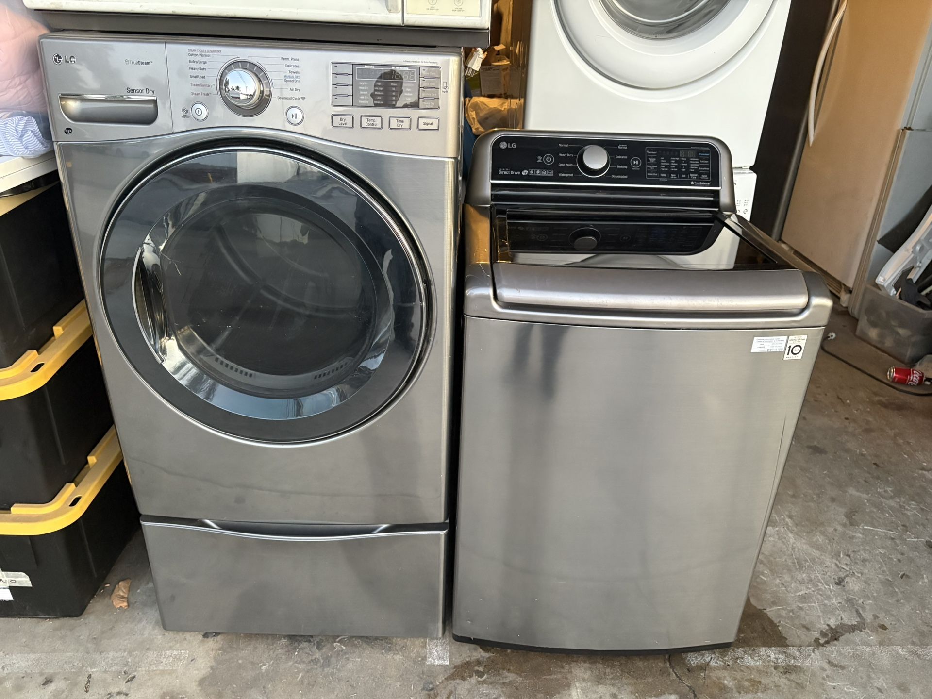 Lg Top Load Mega Capacity Washer And Gas Dryer