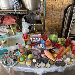 Kids kitchen food toys playground