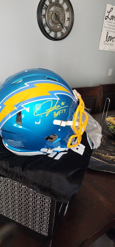 LaDainian Tomlinson Autographed Authentic Full-size Helmet Chargers