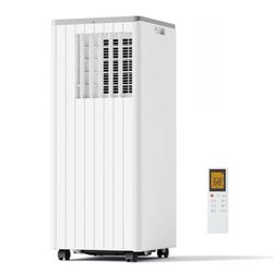 8000 BTU Portable Air Conditioner w/ Dehumidifier & Remote, White