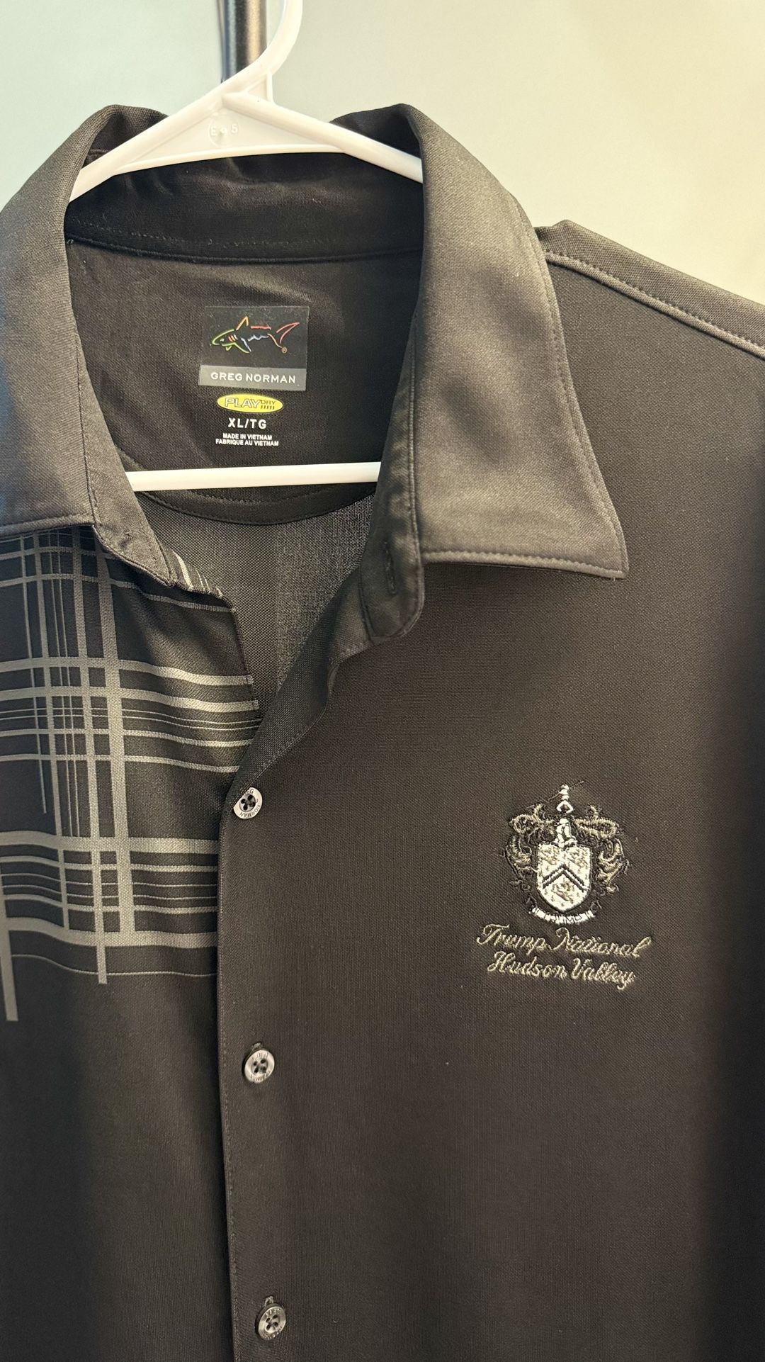 Greg Norman Golf Polo Shirt Trump National Hudson Valley Black XL