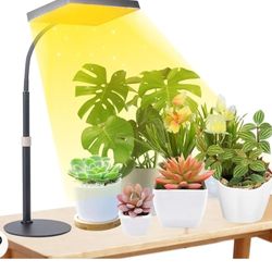FECiDA Desk Grow Lights for Indoor Plants, Table Top Grow Light UV-IR Full Spectrum, 2000 Lumen LED Bonsai Houseplant Growing Lamp with On/Off Switch,