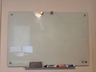 TRU RED 3’ x 2’ Magnetic Glass Dry Erase Board