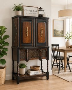 ✨ Vintage Coffee Bar Cabinet / Beverage Station ✨