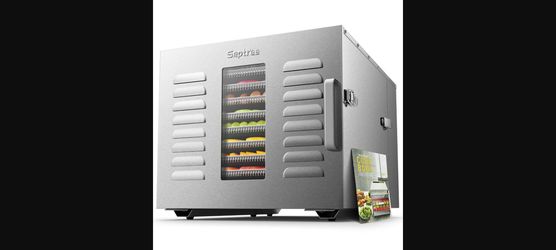 Commercial 10-Tray Stainless Steel Food Dehydrator - 1000W (Jerky, Fruit, Herbs)
