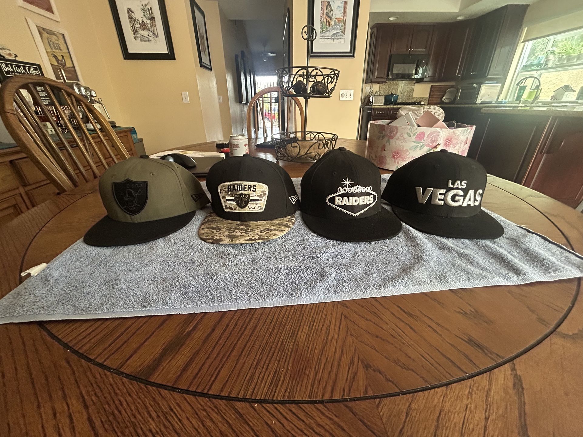 8 Raiders Caps