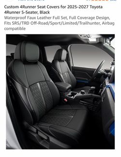 Toyota 4Runner Custom Seat Covers Black