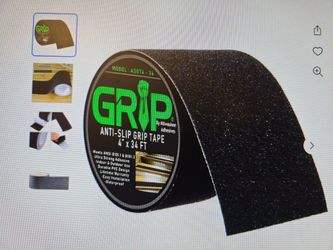 Anti-slip High Traction Grip Tape For Stairs, Steps, Indoor, Outdoor- Black( 4" x 34 Ft)