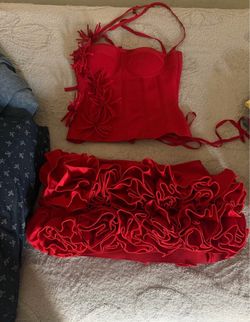 Red formal dress