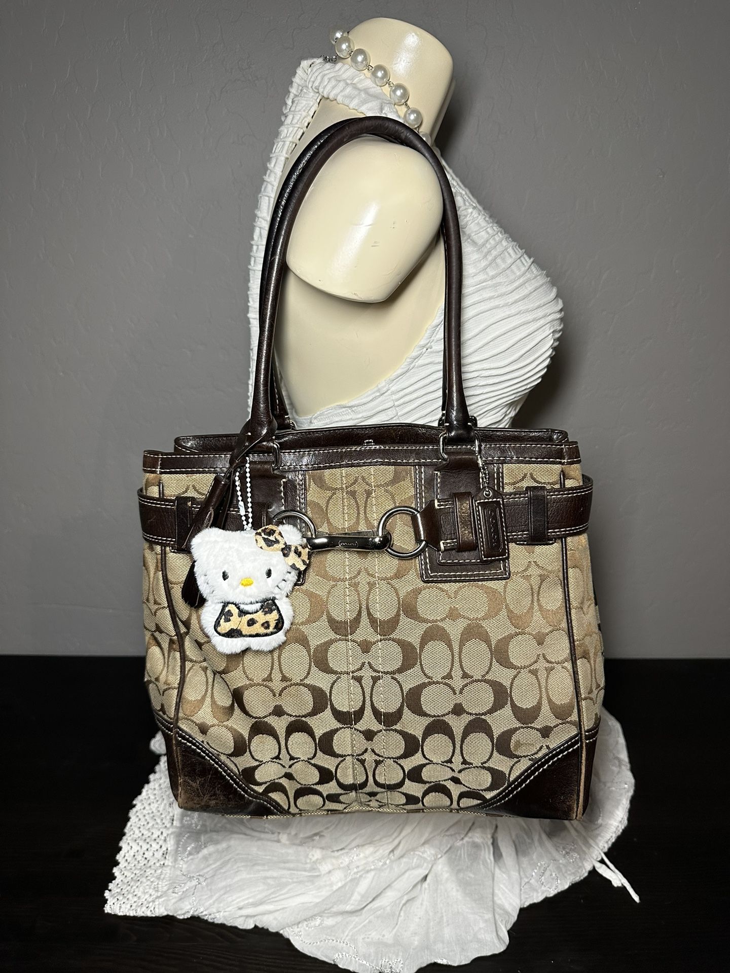 Vintage Brown Coach Shoulder Bag