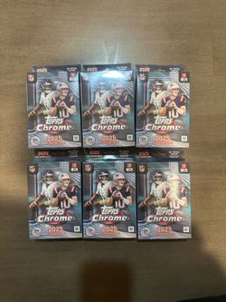 2025 Topps Chrome NFL Hanger Box LOT of 6