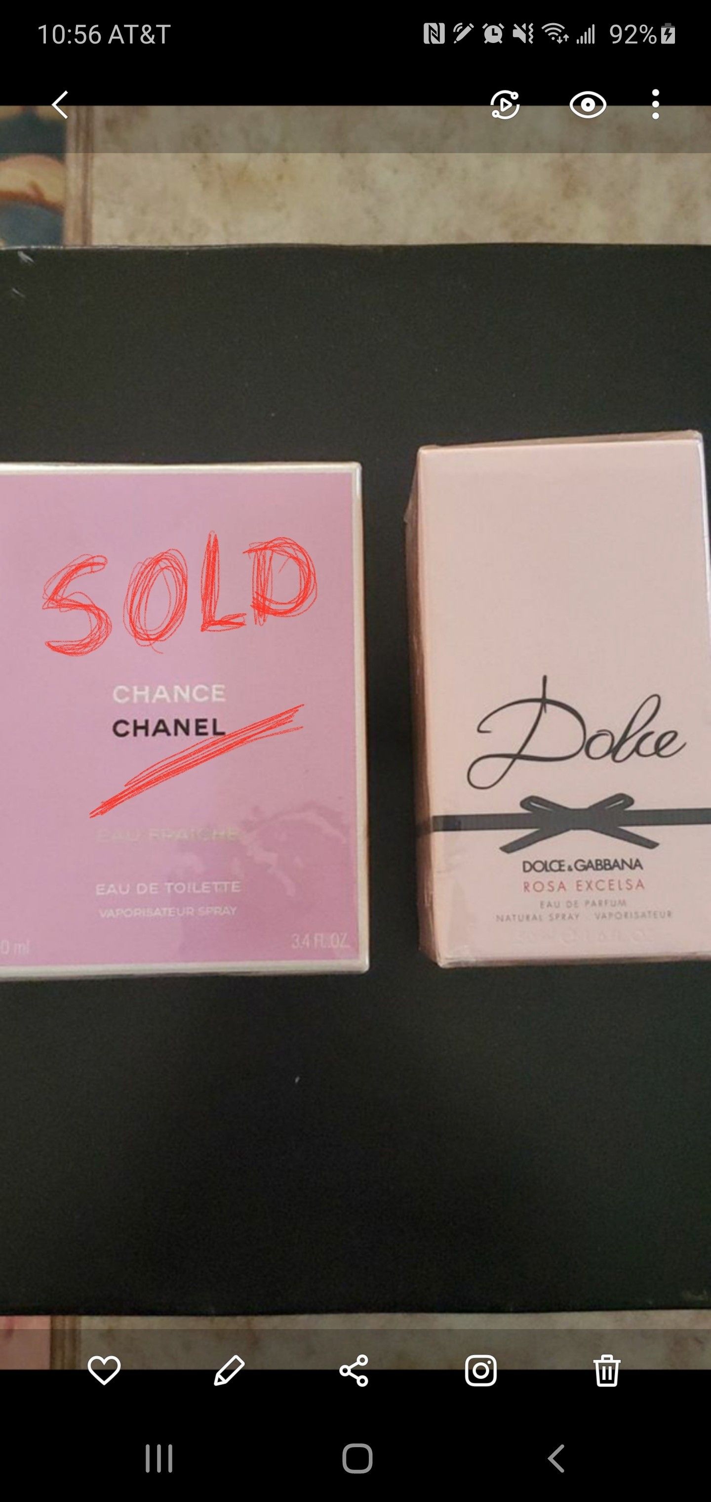 Chanel chance , dolce & Gabbana rosa exelsa