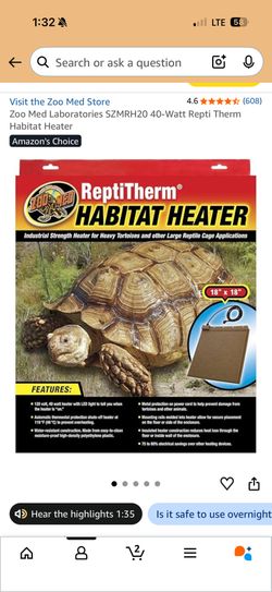 ReptiTherm Habitat Heater