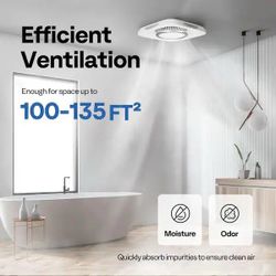 110 CFM Ceiling Bathroom Exhaust Fan with 6000K 1000LM LED Light, Cool White Light