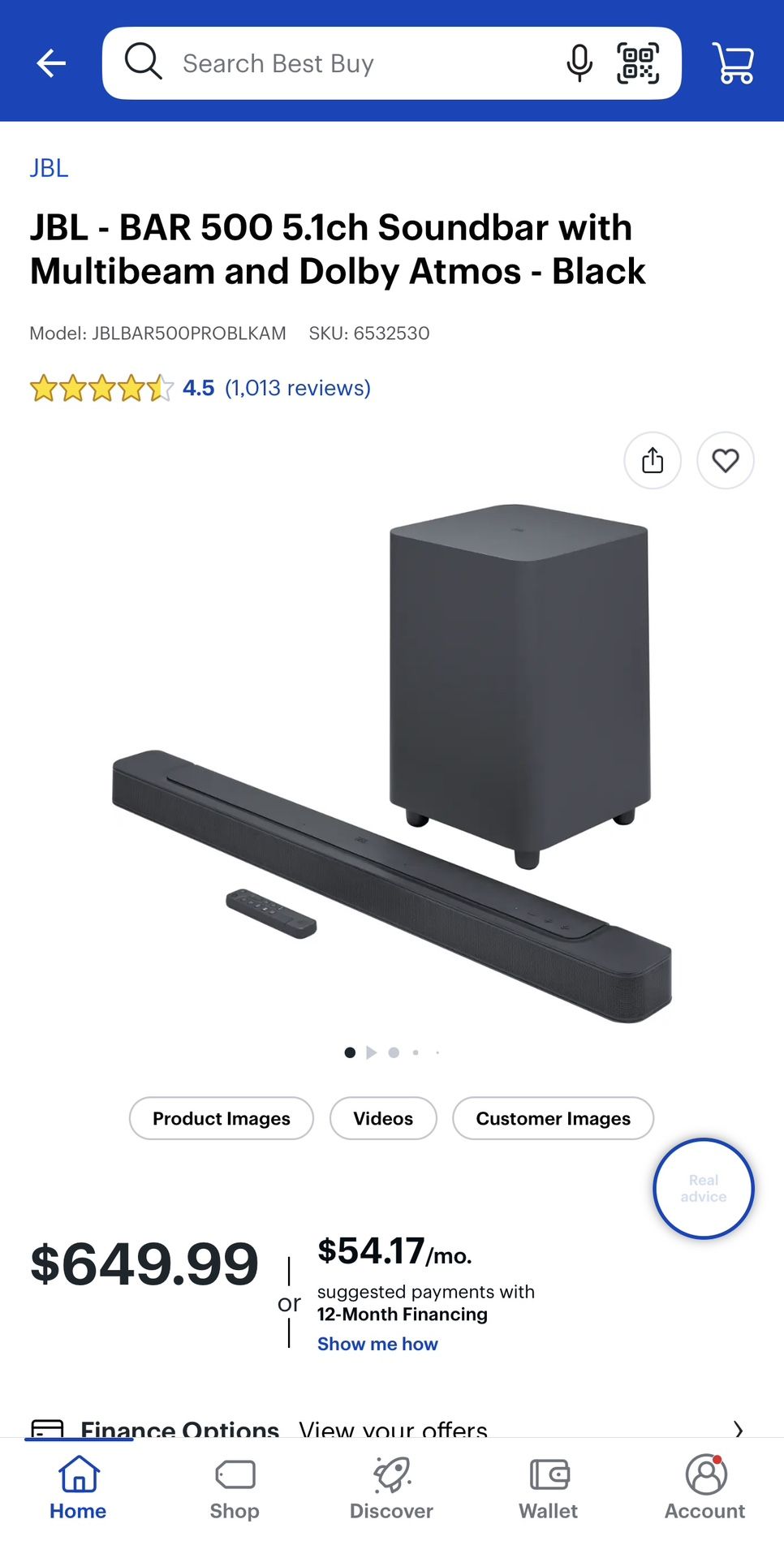 JBL Bar 500: 5.1-Channel soundbar with MultiBeam and Dolby Atmos
