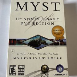 MYST 10th Anniversary DVD Edition 3-Disc Set RIVEN EXILE Ubisoft Cyan Worlds
