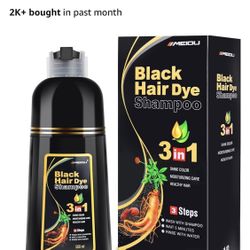 Black Hair Dye Shampoo, New