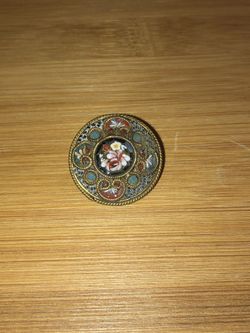 Vintage Russian mosiac pin/brooche