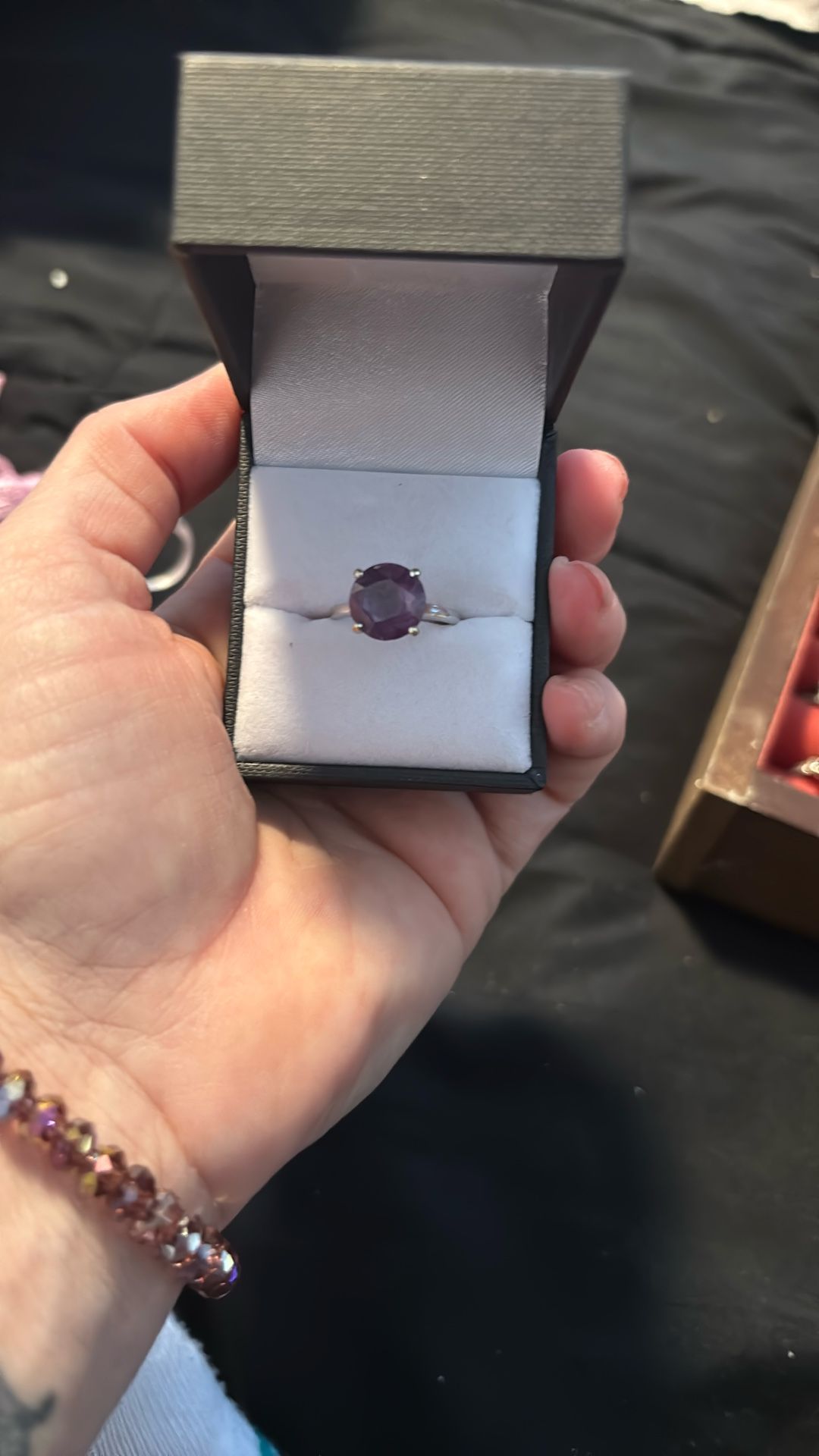 3ct Garnet Engagement Ring