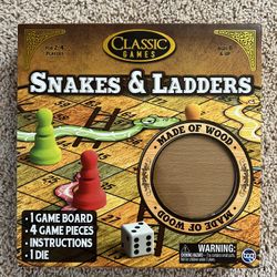 Snakes and ladders Wooden Board Game 