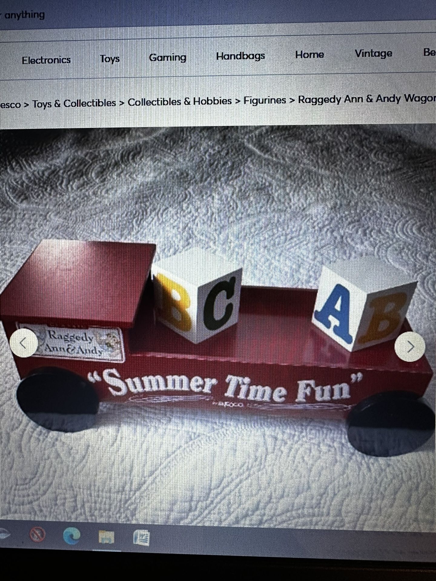Raggedy Ann & Andy Wagon Summer Time Fun Figurine Display Wagon 677868 Enesco NIB