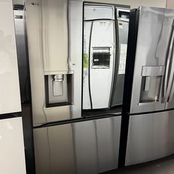 NEW OPEN BOX LG MIRRORED COUNTER DEPTH FRENCH STYLE REFRIGERATOR