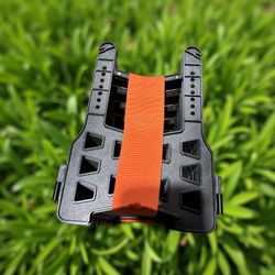 15FT RV Sewer Hose Support, Black Tank Hose Holder with Rubber Band and Carry strap, Easy to Adjust Height for Camper Travel Trailers