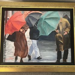 Framed Hand Painted Picture 