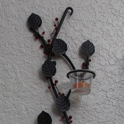 Metal Vine Wall Candle Holder