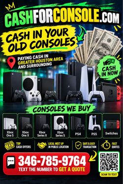 Ps5 Gaming console buyback in greater Houston area!! Tap in
