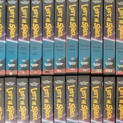 Entire Vintage 42 VHS MOVIE VIDEO COLLECTION ENTIRE Lost in Space Sci fi complete video movie collection in original Hard Clamshell cases wow.   Own t