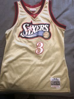 Mitchell & Ness gold Iverson Jersey
