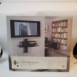 Omnimount Tria 1, 1-Shelf Wall Furniture System Black, Entertainment Section