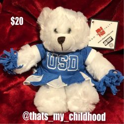 University of San Diego USD cheerleader teddy bear NWT teddybear stuffed animal plush doll toy