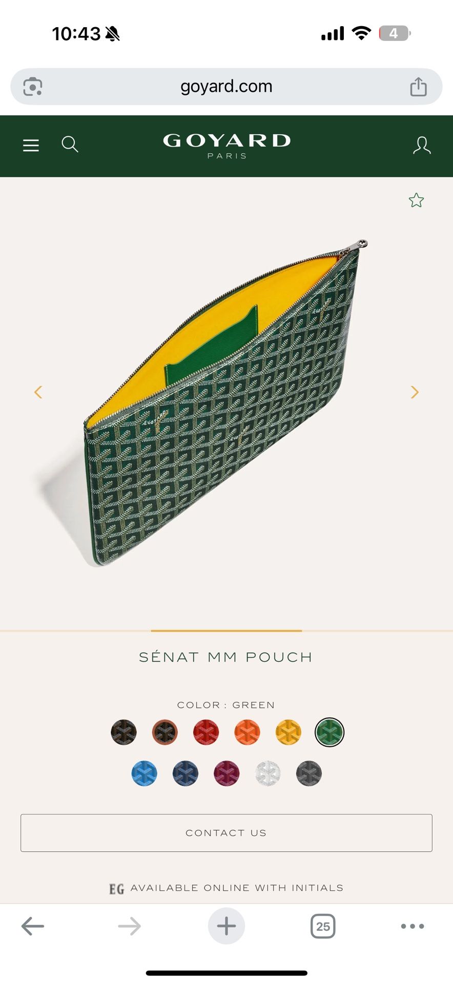 Goyard Sénat MM Pouch - Brand New in Box